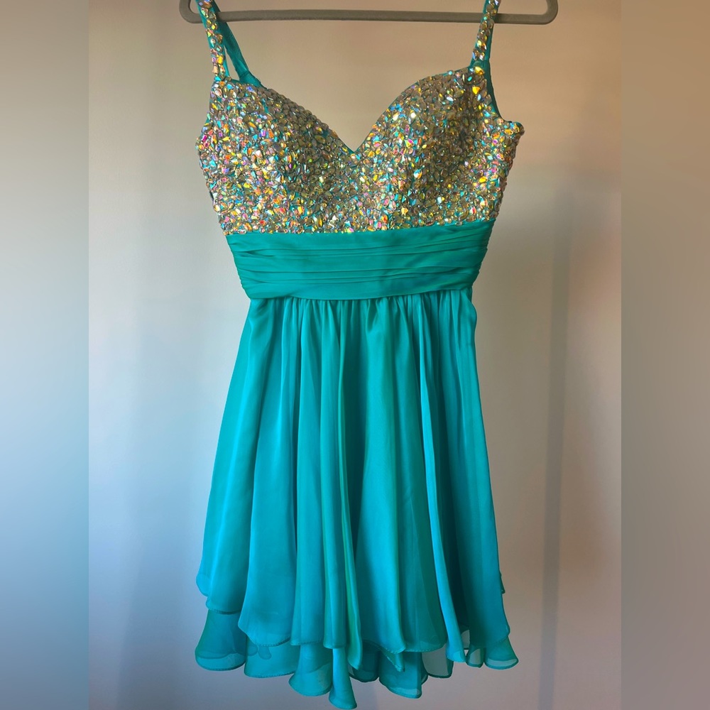 Bejeweled prom dress